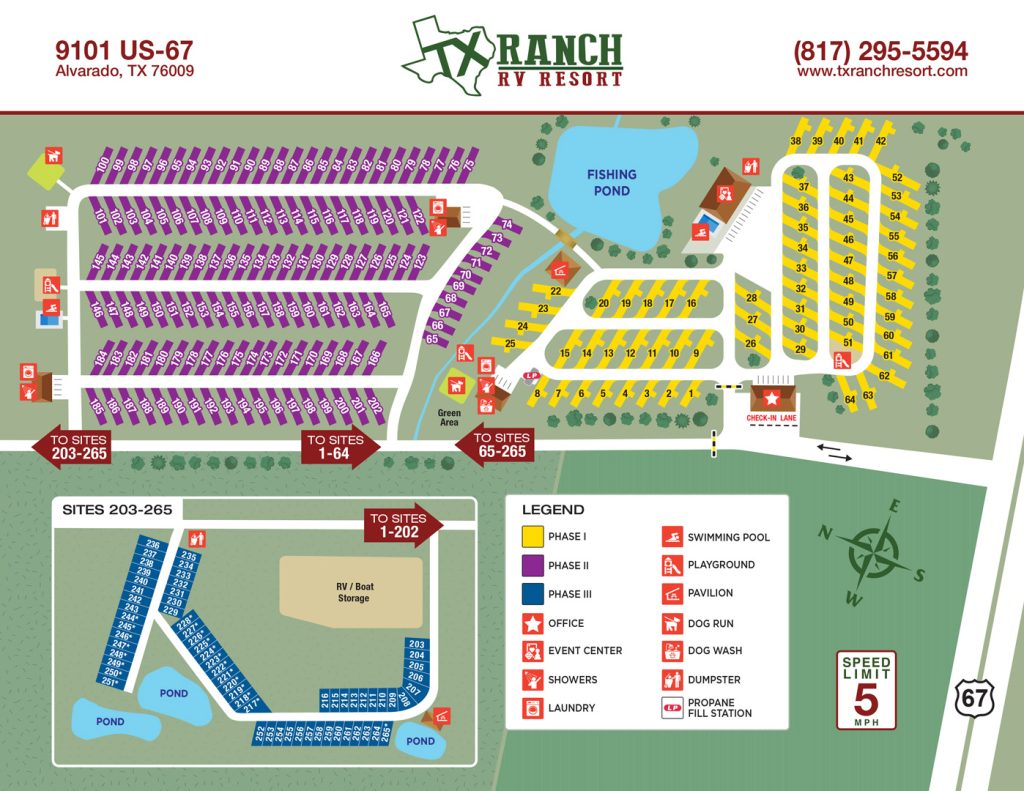 2024 Texas Ranch RV Resort Park Map_edit